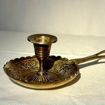 Beautiful Antique Brass Pakistani Candle Holder