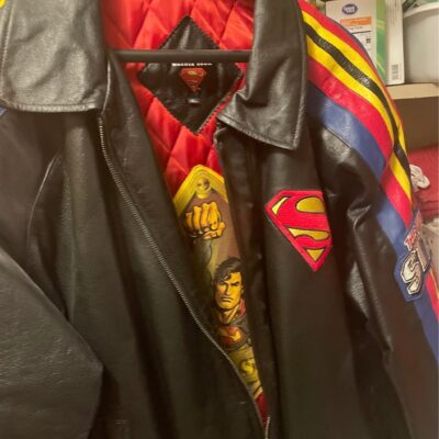 Rare Superman leather jacket. Warner Brothers