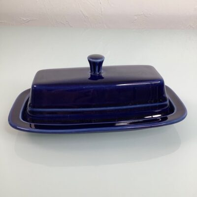 Vintage Fiesta ware cobalt covered butter dish retired EUC