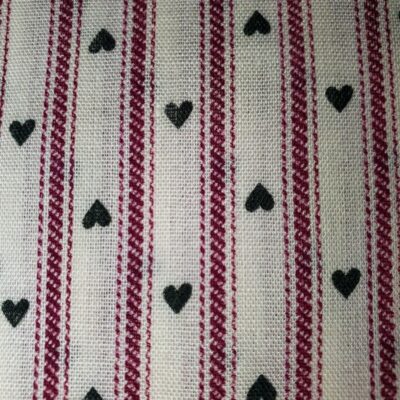 Vintage valentine day hearts cotton fabric 4 yards