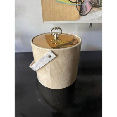 Vintage Gold vinyl ice bucket