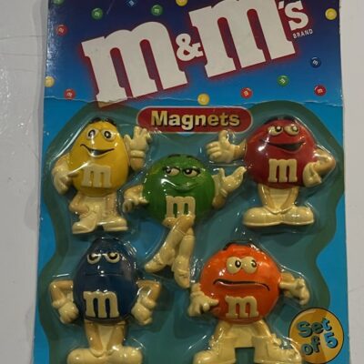 Unique Find M & M Set of 5 Magnets Still Sealed in Package By Mars Inc