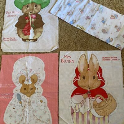 Beatrice Potter Vintage Character Fabric – Pillows