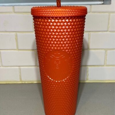 Starbucks Orange Studded Tumbler 24 Oz Venti