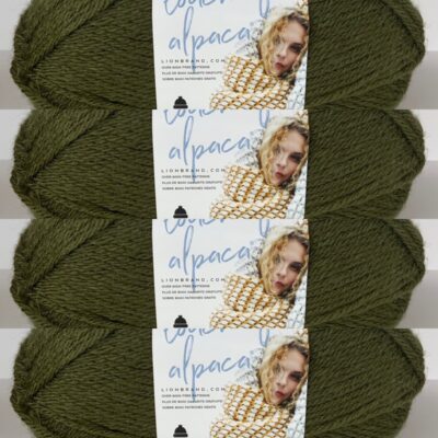 lot of 4 olive touch of alpaca yarn