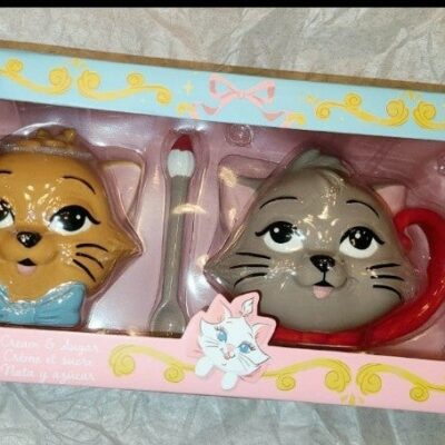 Disney Parks Aristocats Ann Shen Toulouse & Berlioz Cream & Sugar Bowl Brand New