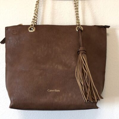 Calvin Klein women brown shoulder bag