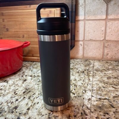 YETI Rambler graphite grey 18oz water bottle / tumbler