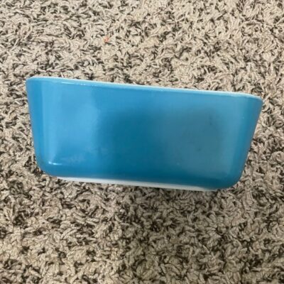 Vintage Pyrex Turquoise Blue Fridge Dish