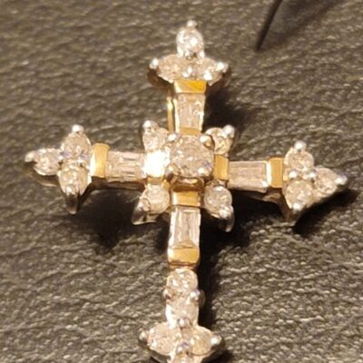 Beautiful (Richline Group) Diamond & 14K Cross Pendant