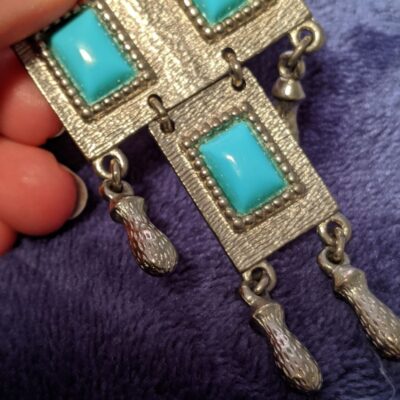 SarahCov Vintage Faux Turquoise Necklace