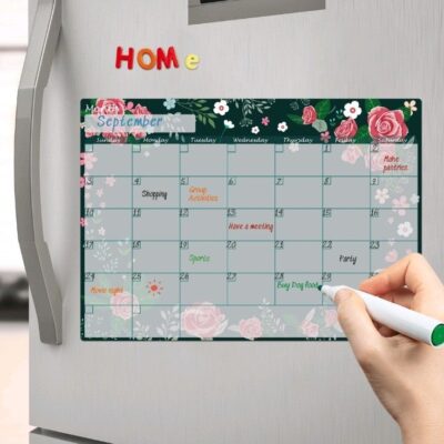 1pc Fridge Magnetic Dry Erase Calendar