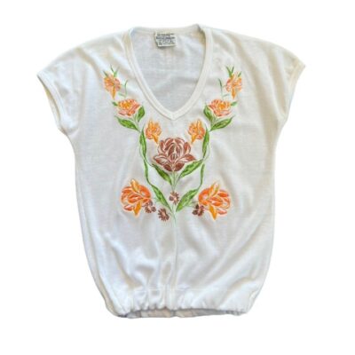 Vintage Beachcombers Floral Embroidered Soft Tee