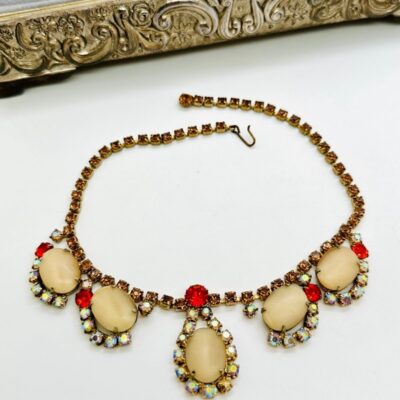 Vintage Rhinestone Mid Century Necklace