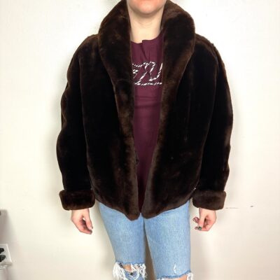 Vintage Brown Fur Jacket