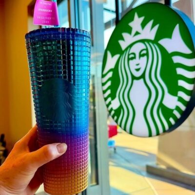 NWT Starbucks Tim Singleton Pride Gradiant Summer 2023 Limited Edition Tumbl…