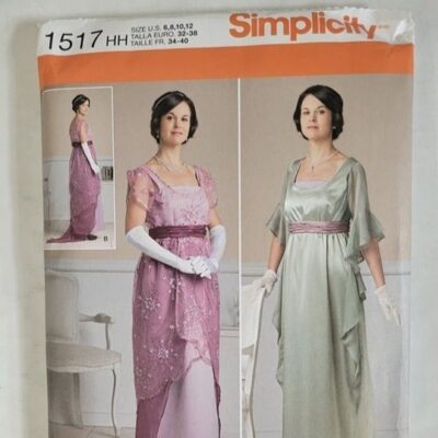 Simplicity 1517 Costume Pattern Edwardian Gown Dress Corset Sz 6 8 10 12 Uncut