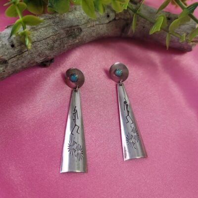 Vintage Sterling Silver Native American Earrings