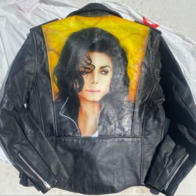 Motorcycle Jacket customized with Michael Jackson’s portrait