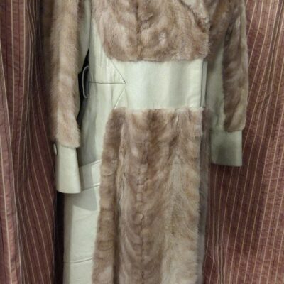 Vintage Custom Mink/Leather Coat Sz SM