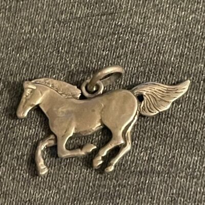 Sterling silver horse pendant