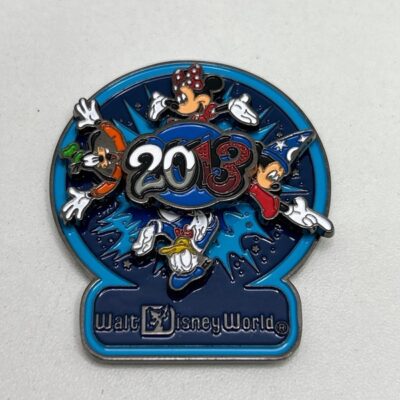 WDW Disney Dated 2013 Spinner Sorcerer Mickey Donald Goofy Minnie Magnet