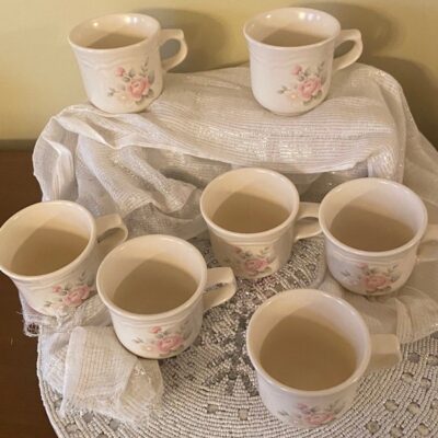 Pfaltzgraff China Tea Rose Coffee Mugs(7)