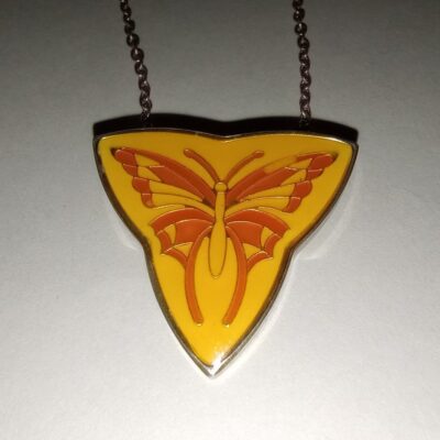 Vintage Sterling Butterfly Pendant Necklace By Franklin Mint